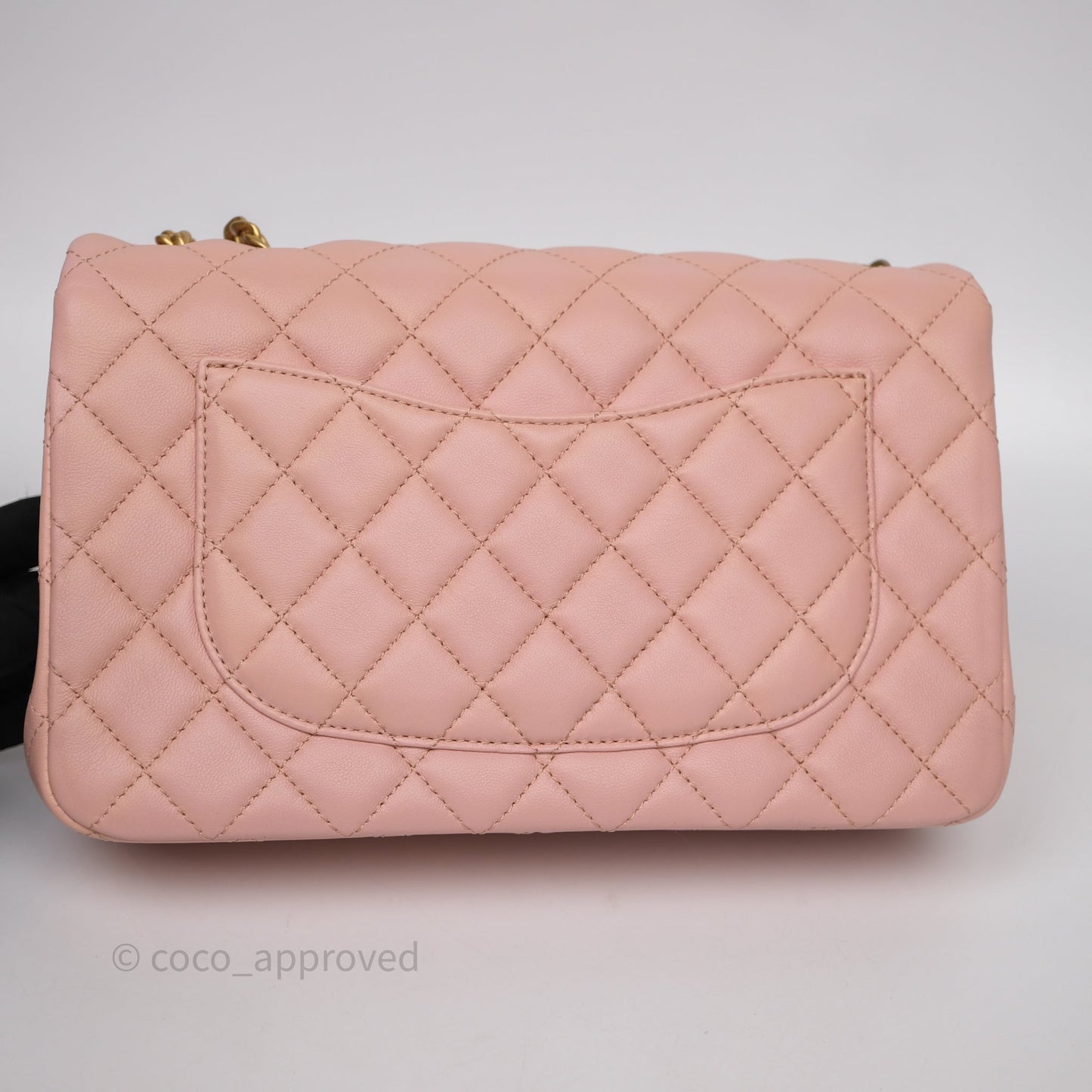 Chanel Quilted Flap Bag With Camellia Adjustable Lambskin Pink Aged Gold Hardware