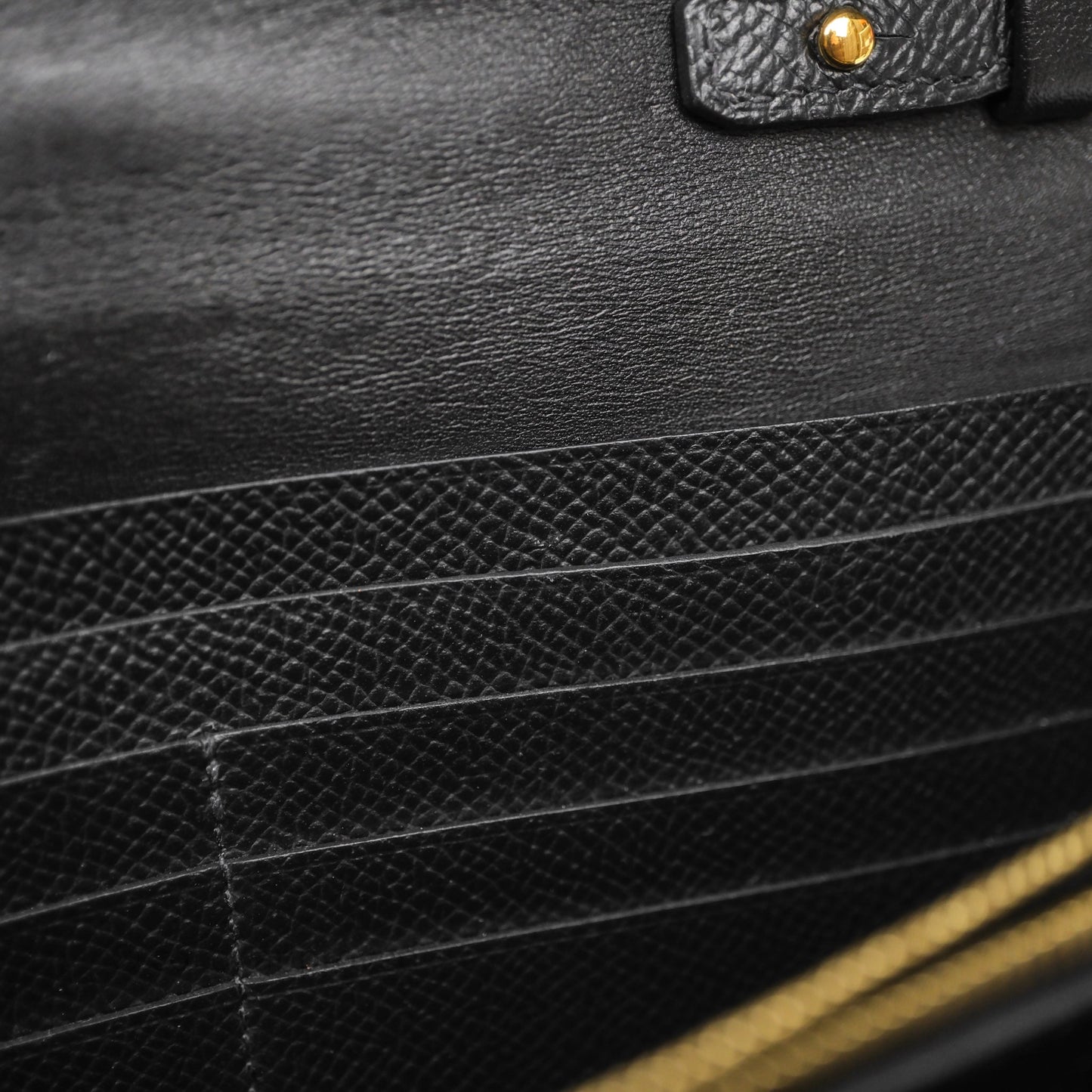 Hermès Constance Long To Go Wallet Black Noir 89 Epsom Rose Gold Hardware