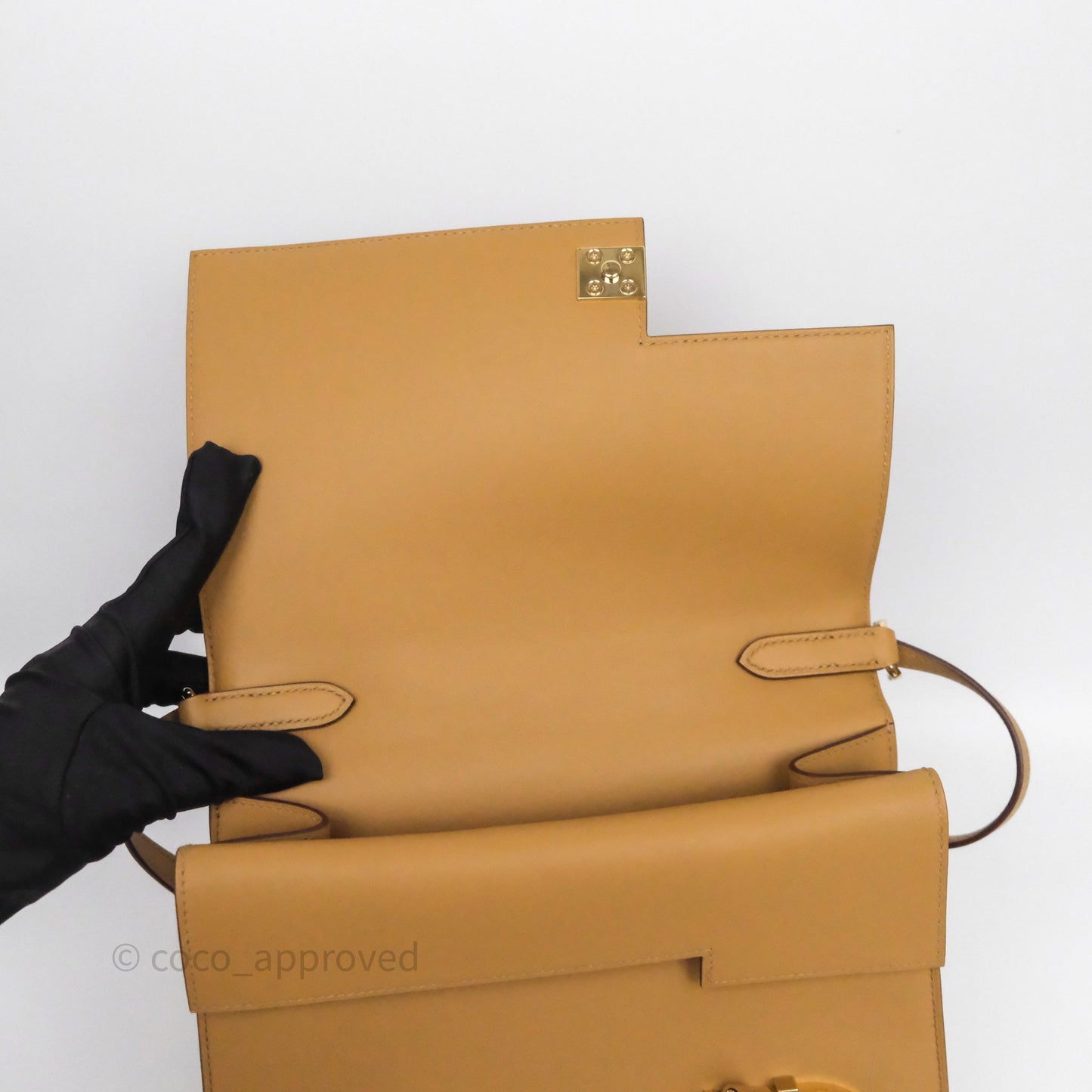 Hermès Boucle Sellier Bag Biscuit 48 Swift Gold Hardware