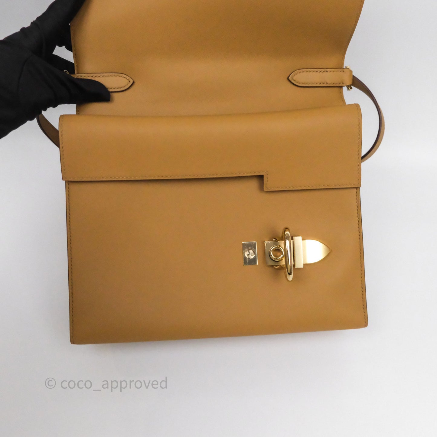 Hermès Boucle Sellier Bag Biscuit 48 Swift Gold Hardware