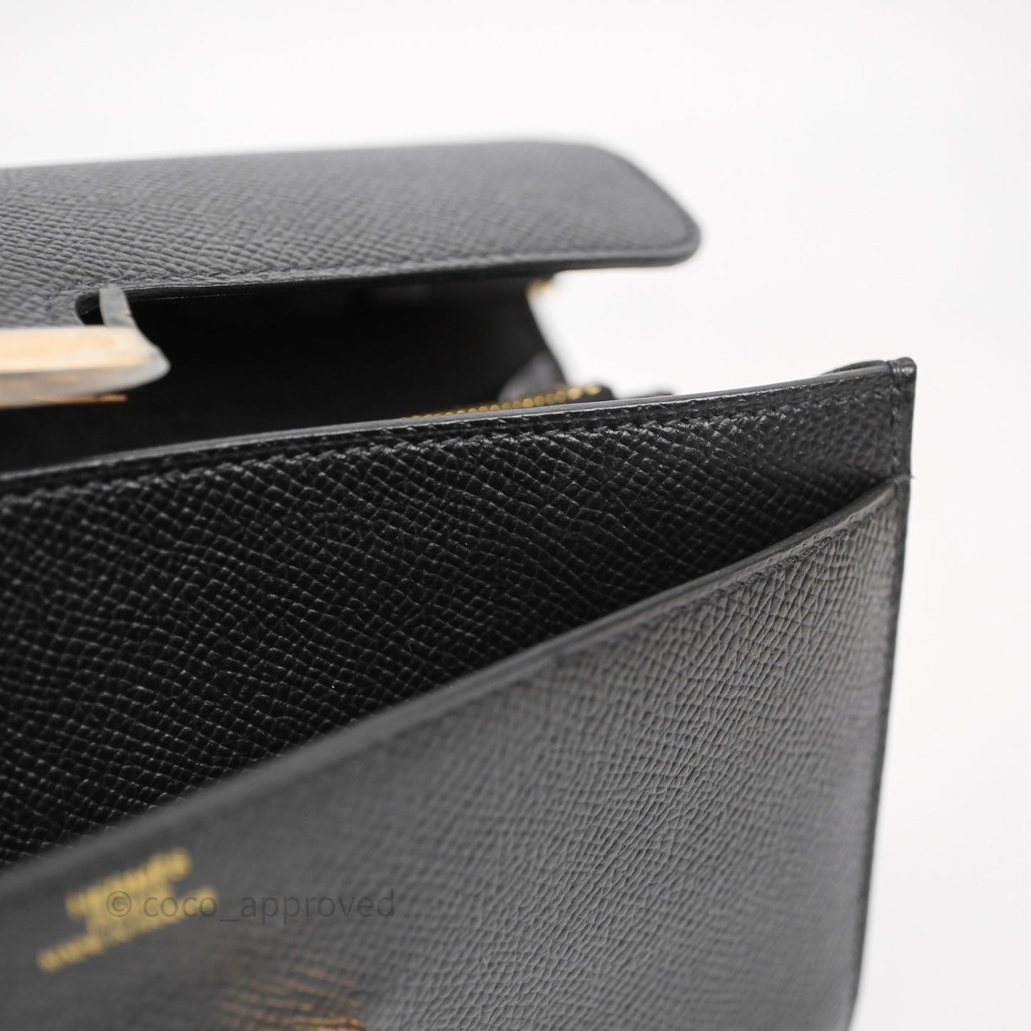 Hermès Constance Long To Go Wallet Black Noir 89 Epsom Rose Gold Hardware