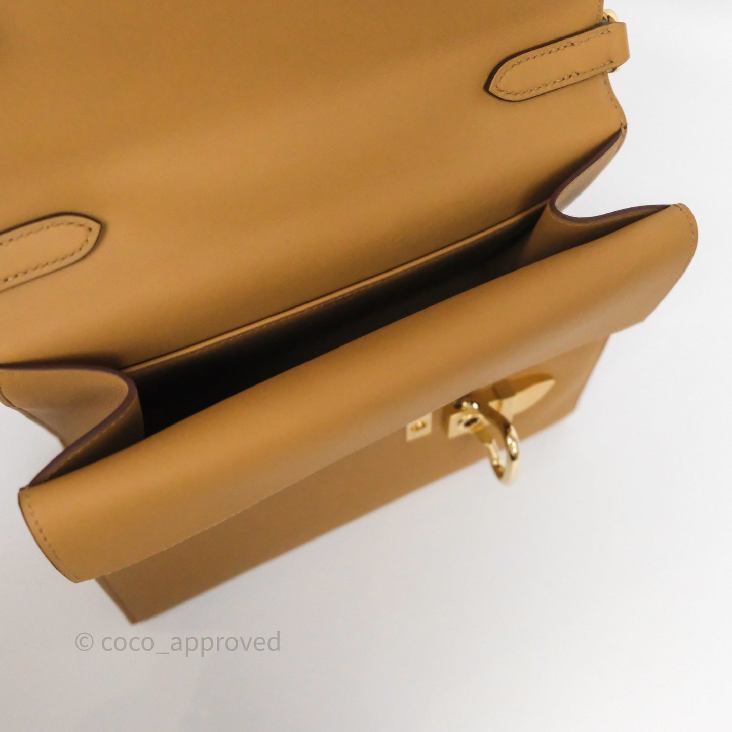 Hermès Boucle Sellier Bag Biscuit 48 Swift Gold Hardware
