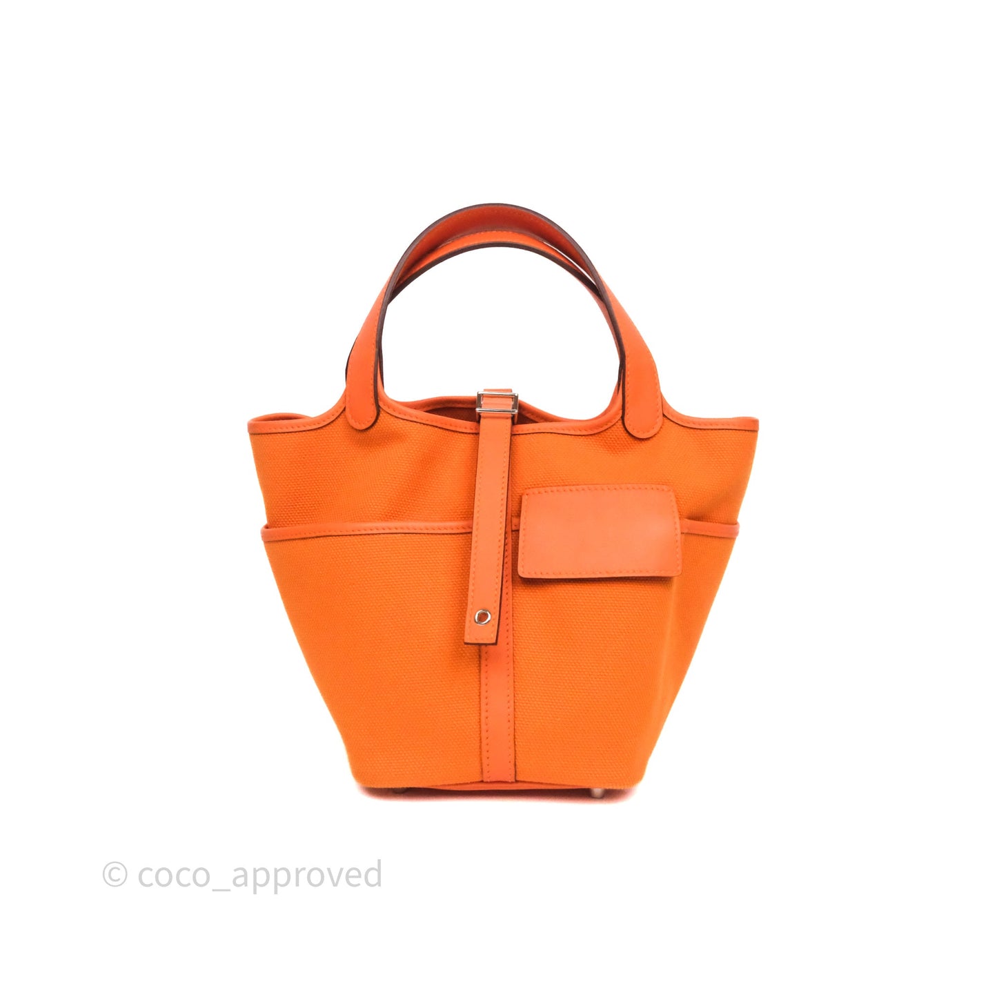 Hermès Picotin Lock 18 Cargo Pockets Orange Minium 0X Palladium Hardware