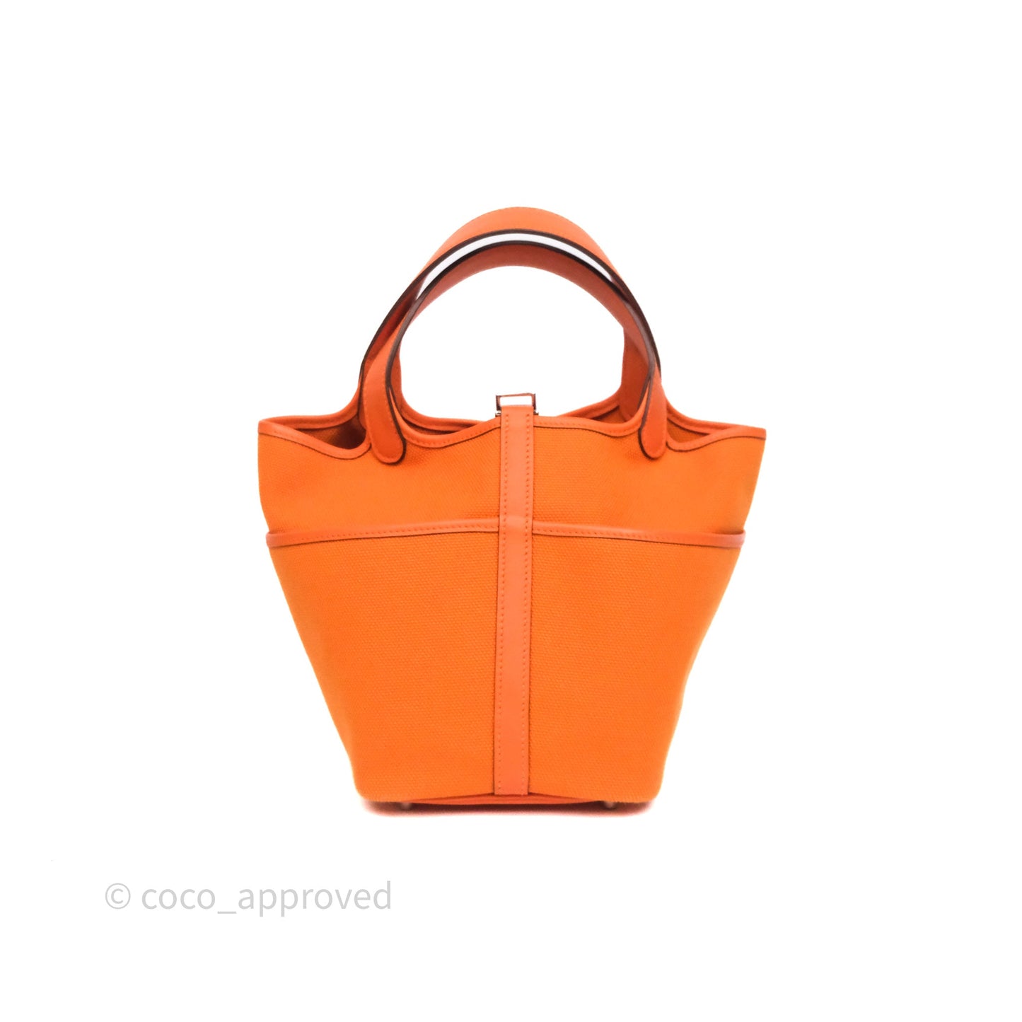 Hermès Picotin Lock 18 Cargo Pockets Orange Minium 0X Palladium Hardware