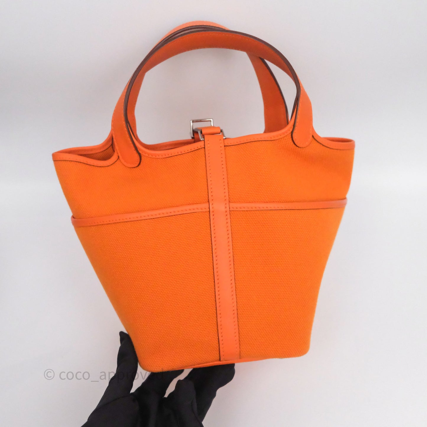 Hermès Picotin Lock 18 Cargo Pockets Orange Minium 0X Palladium Hardware