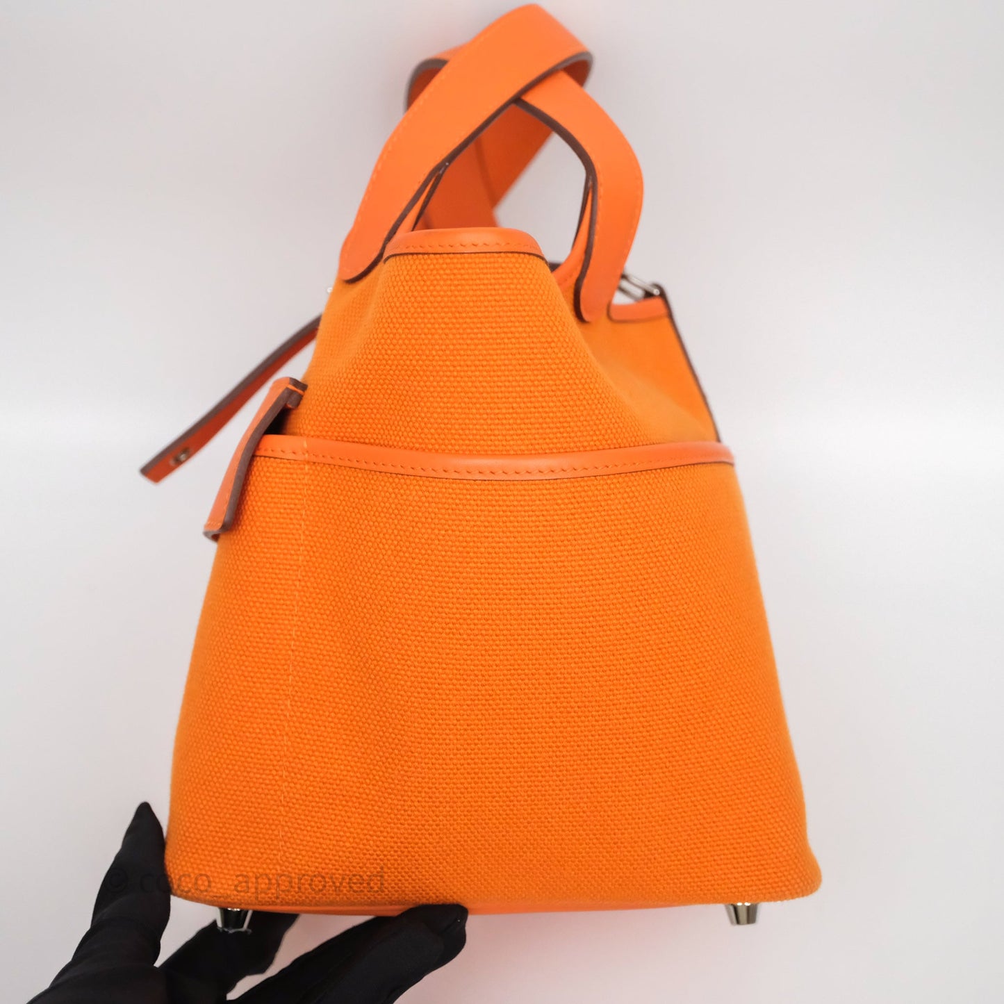 Hermès Picotin Lock 18 Cargo Pockets Orange Minium 0X Palladium Hardware