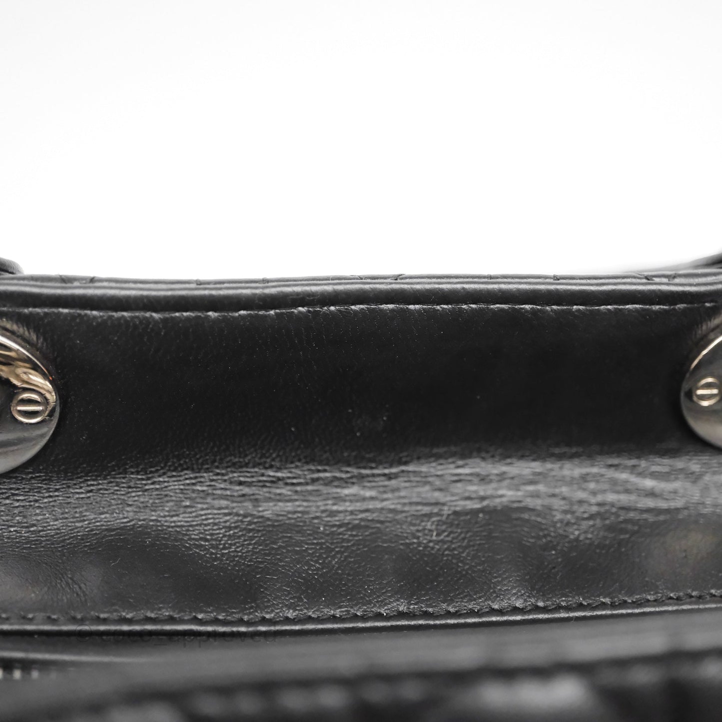 Christian Dior Medium Lady Dior Black Lambskin Silver Hardware