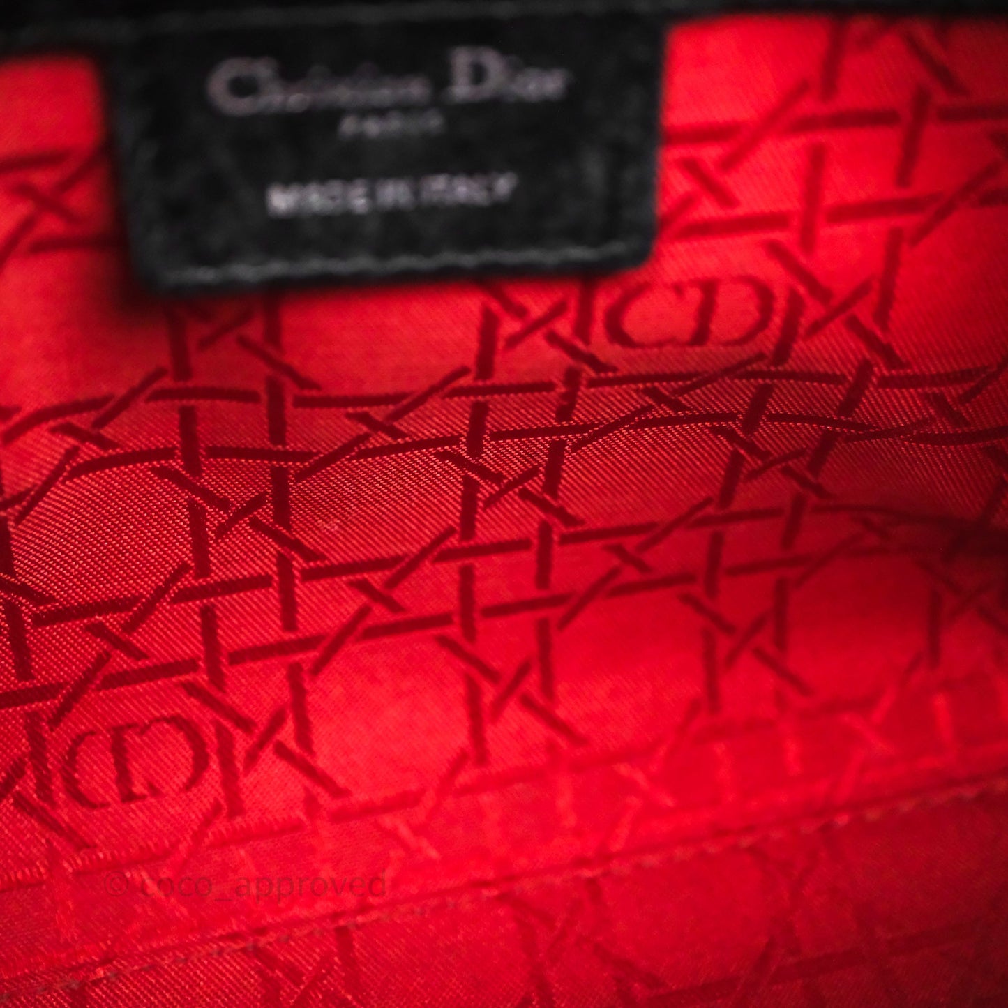 Christian Dior Medium Lady Dior Black Lambskin Silver Hardware