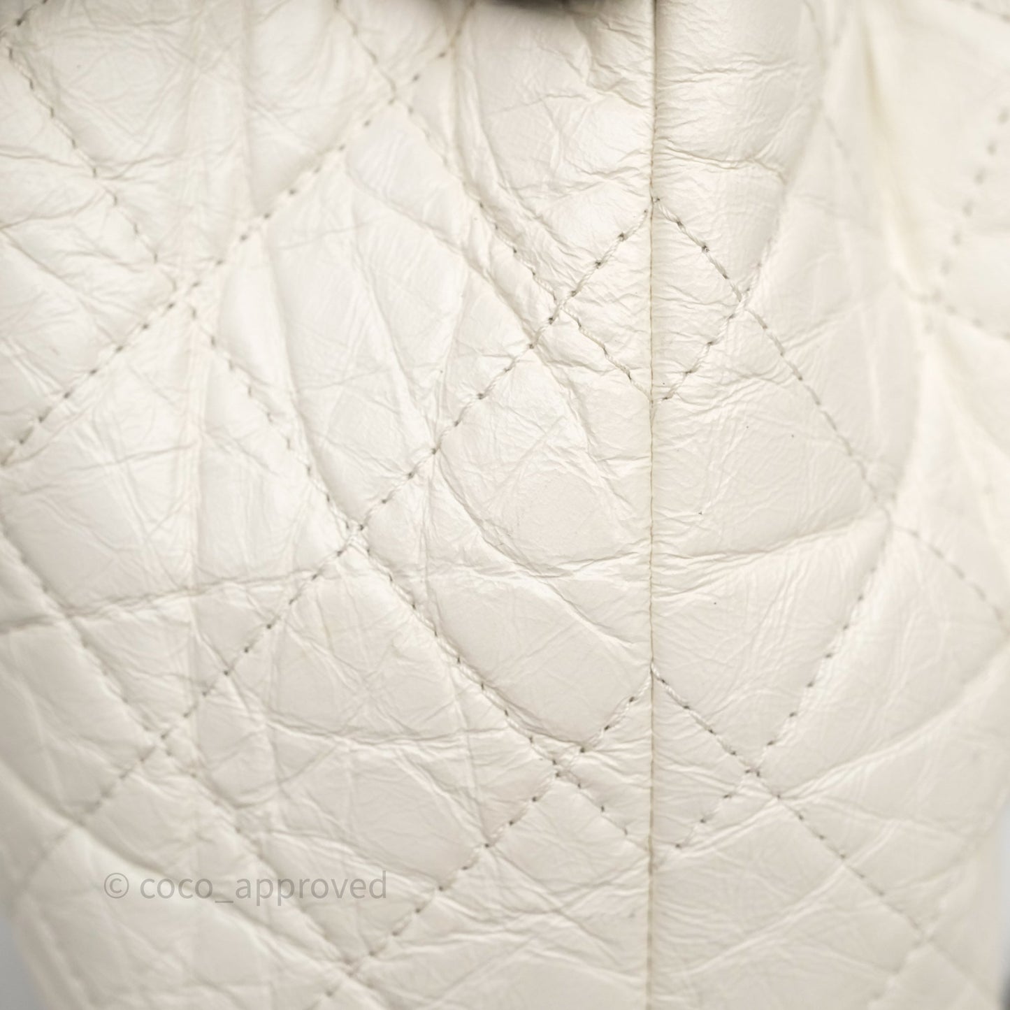 Chanel Small Gabrielle Backpack White Black Aged Calfskin