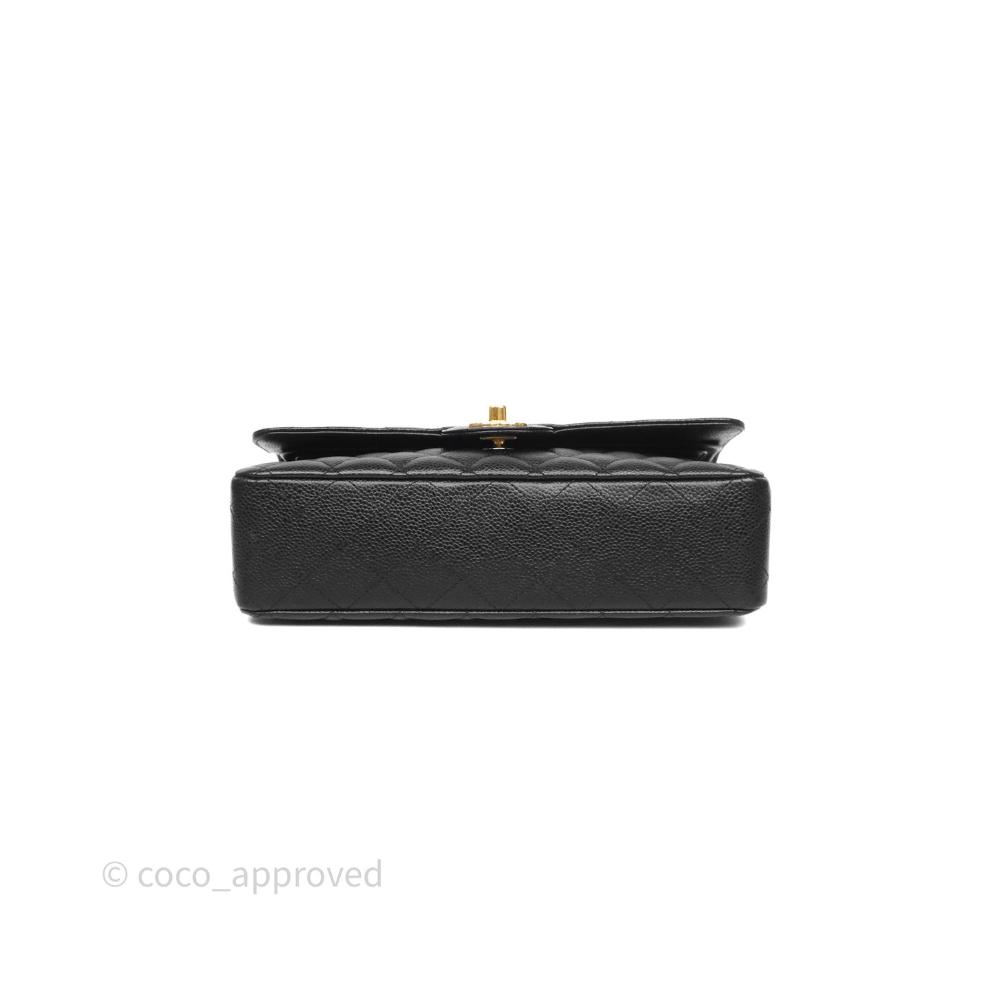 Chanel Classic M/L Medium Flap Quilted Black Caviar Gold Hardware