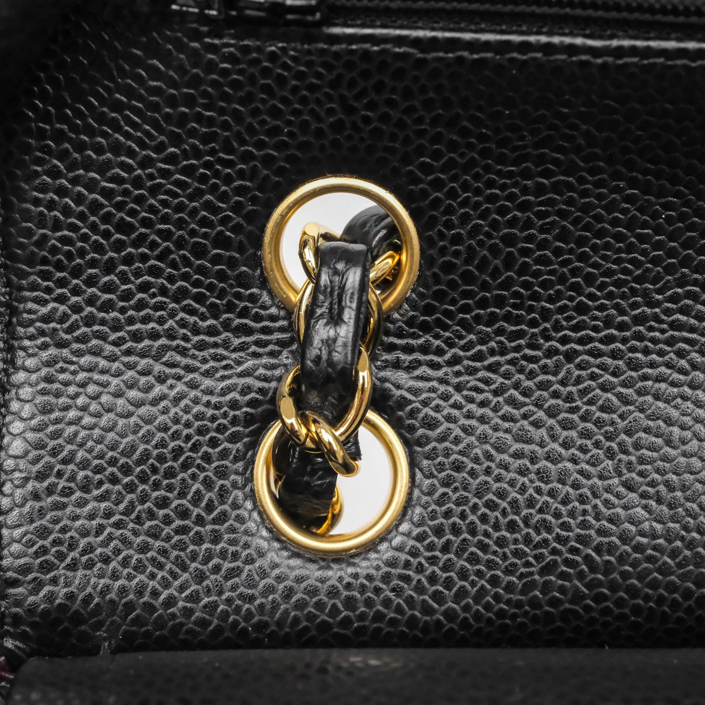 Chanel Classic M/L Medium Flap Quilted Black Caviar Gold Hardware