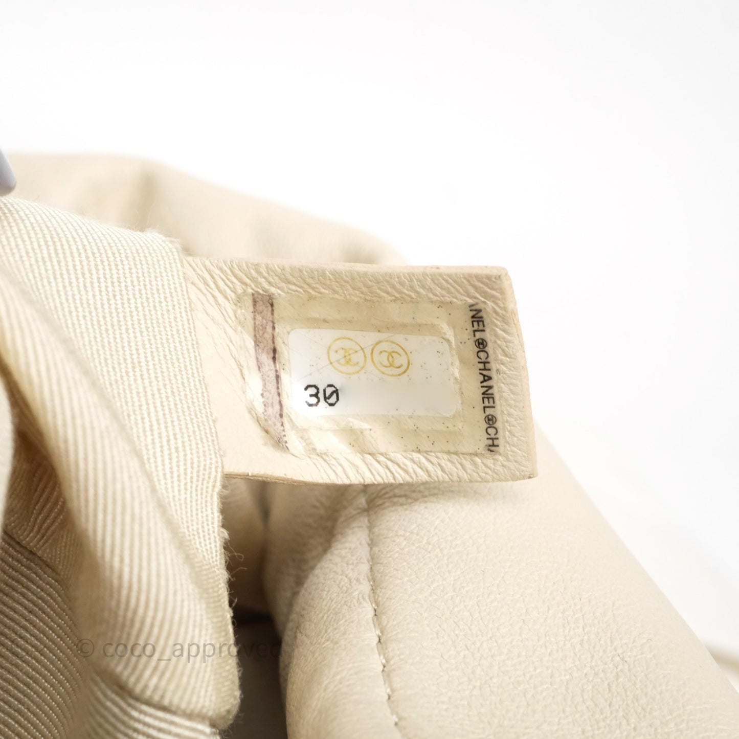 Chanel Chain Around Drawstring Bucket Bag Beige Lambskin Gold Hardware