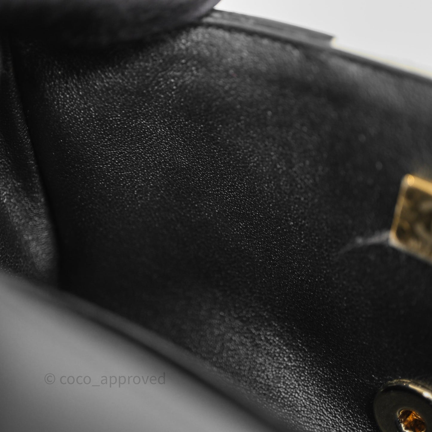 Chanel Mini Rectangular Flap Quilted Black White Lambskin Gold Hardware