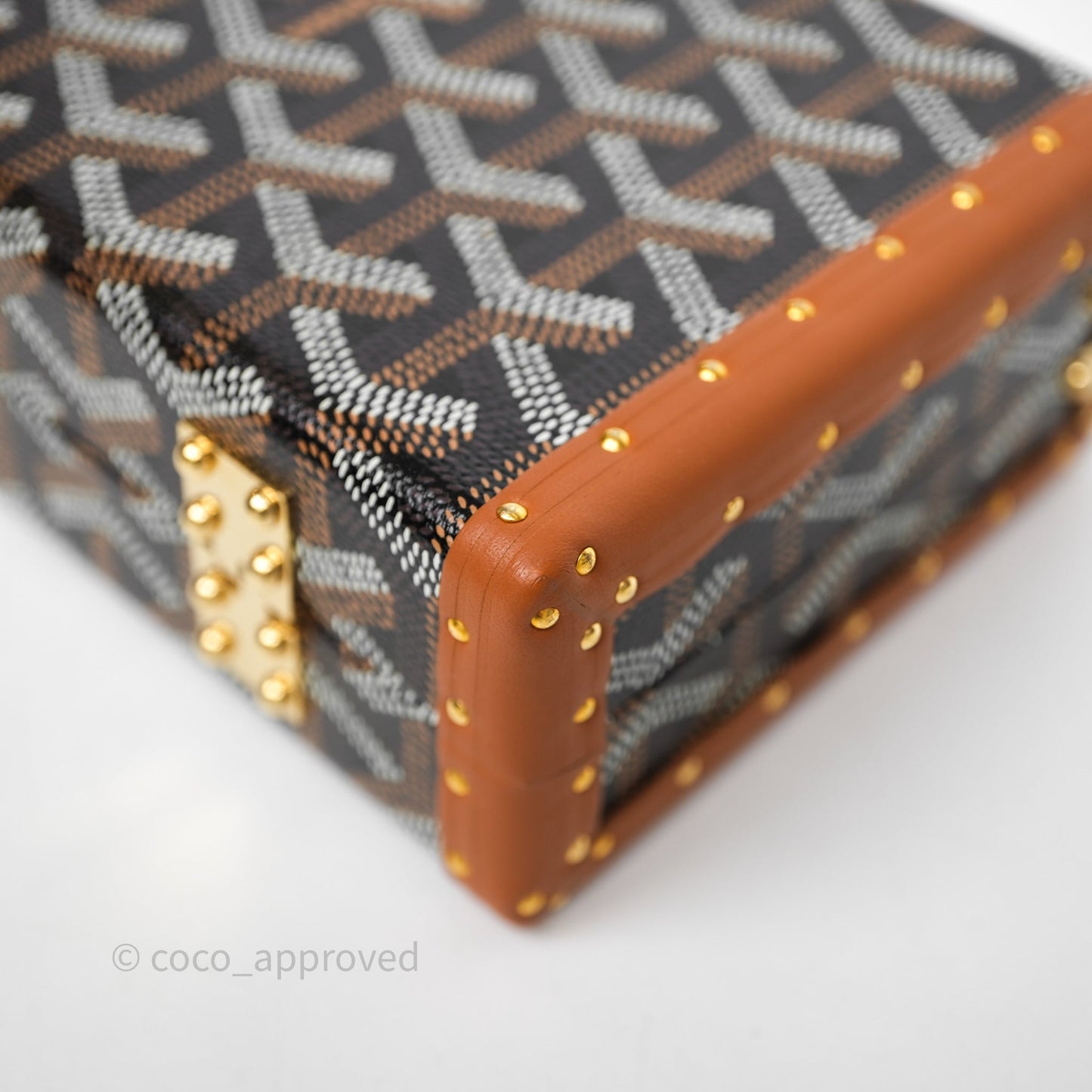 Goyard Minaudiere Trunk Bag Black & Tan