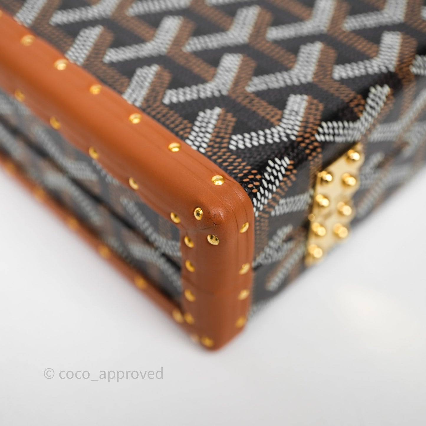 Goyard Minaudiere Trunk Bag Black & Tan