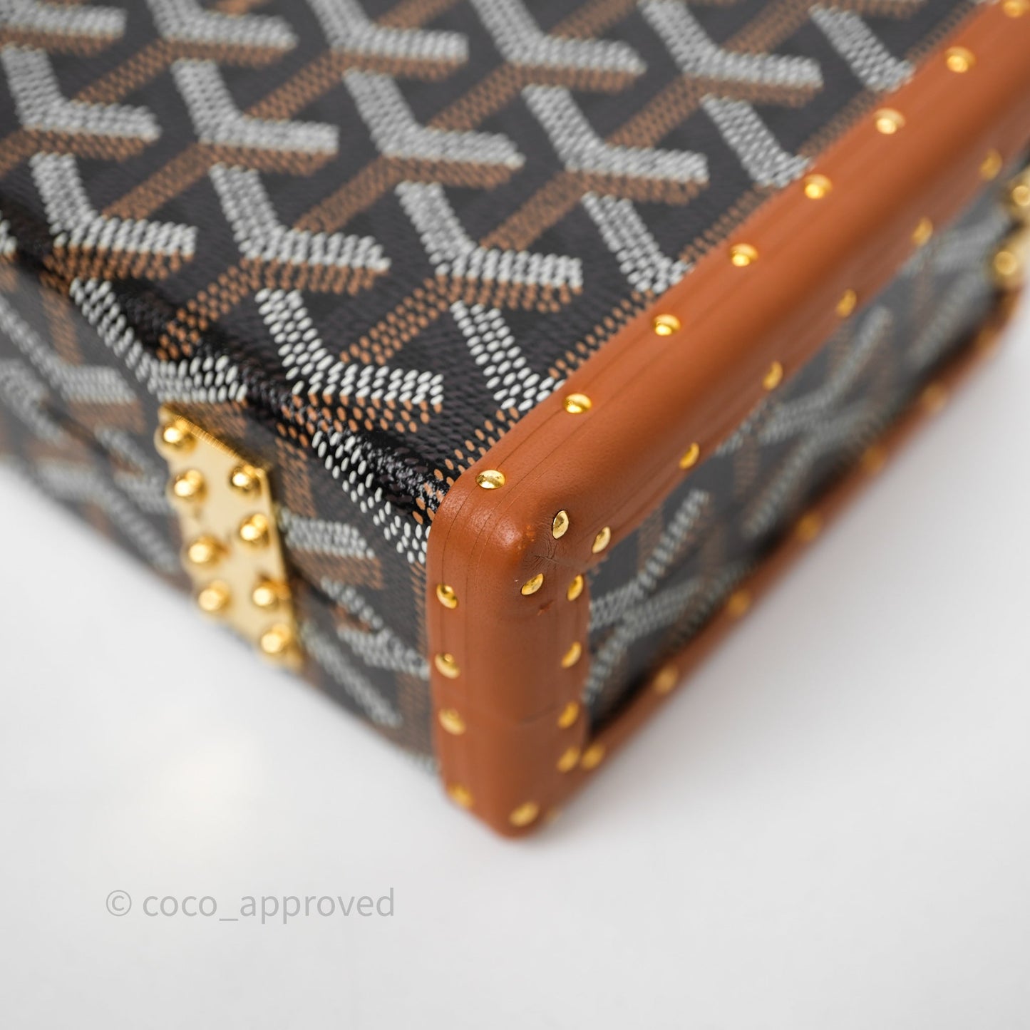 Goyard Minaudiere Trunk Bag Black & Tan