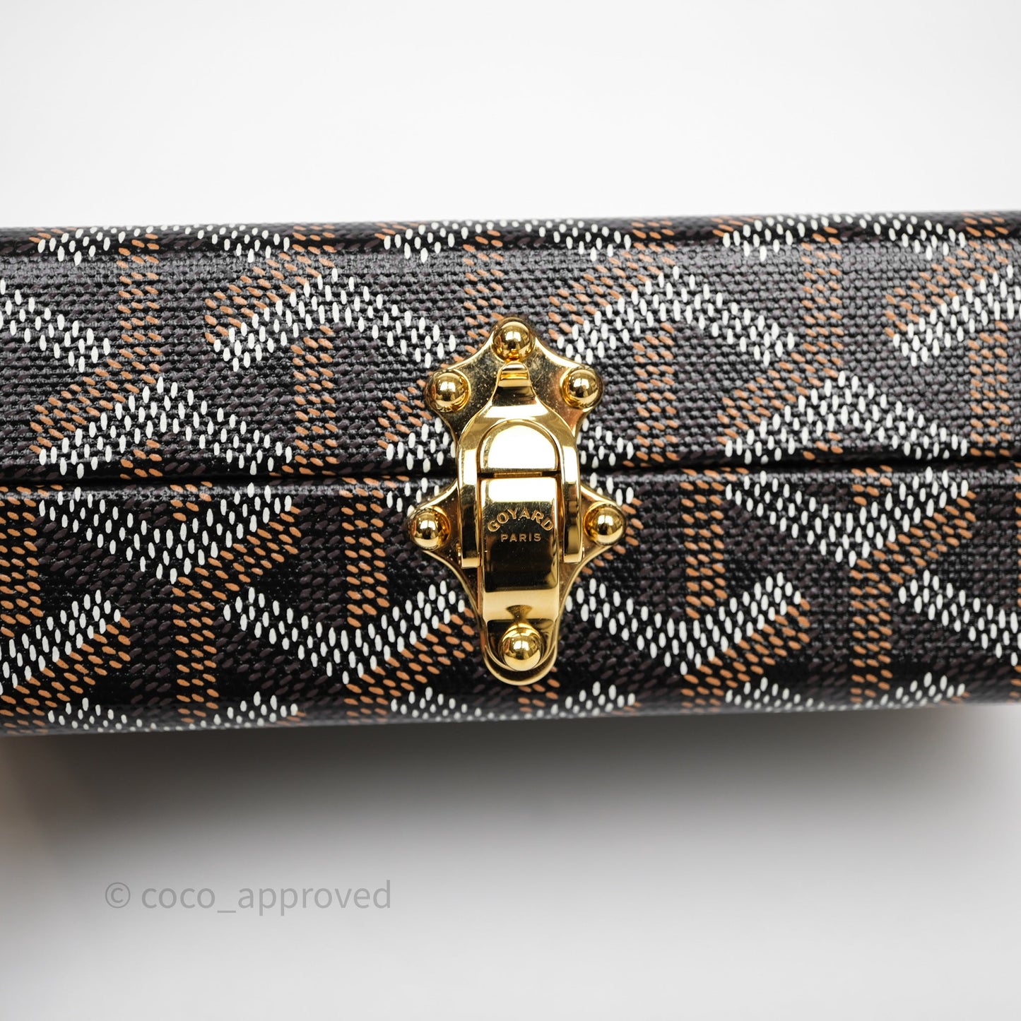 Goyard Minaudiere Trunk Bag Black & Tan