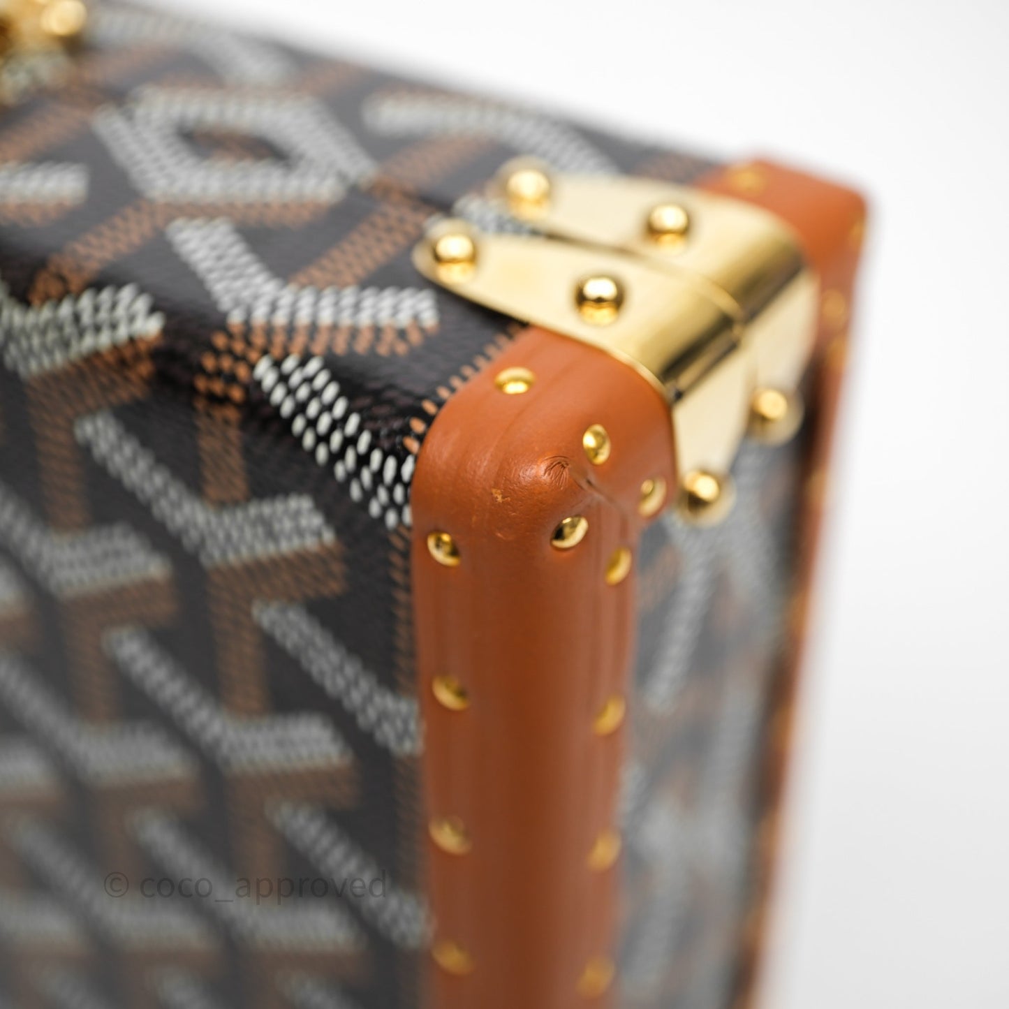 Goyard Minaudiere Trunk Bag Black & Tan
