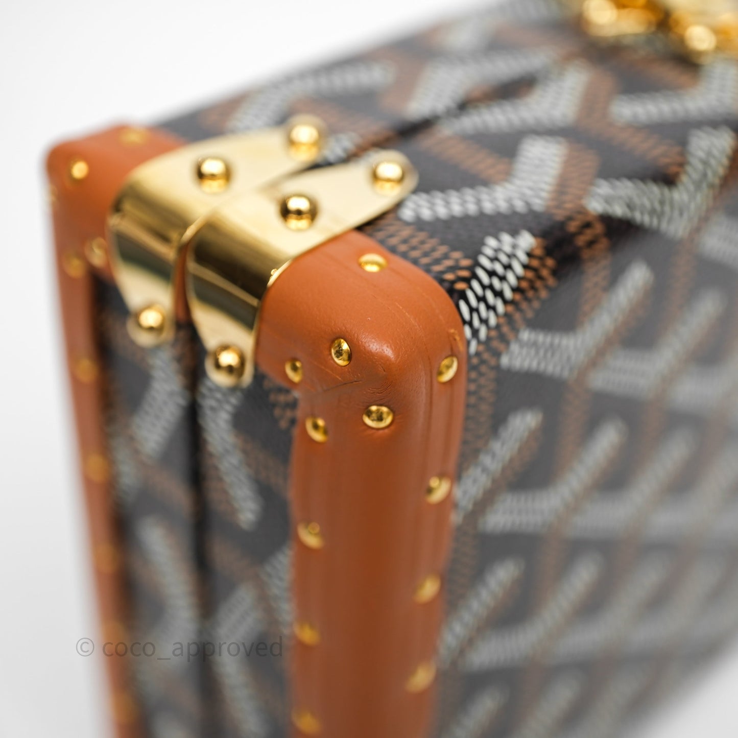 Goyard Minaudiere Trunk Bag Black & Tan