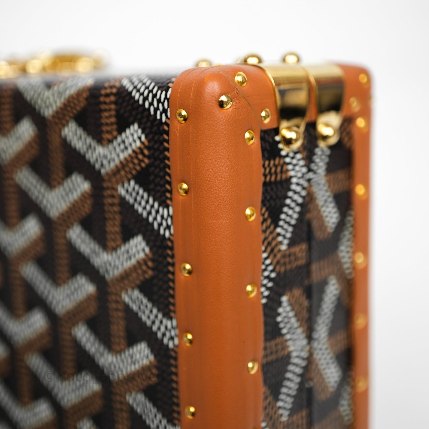 Goyard Minaudiere Trunk Bag Black & Tan