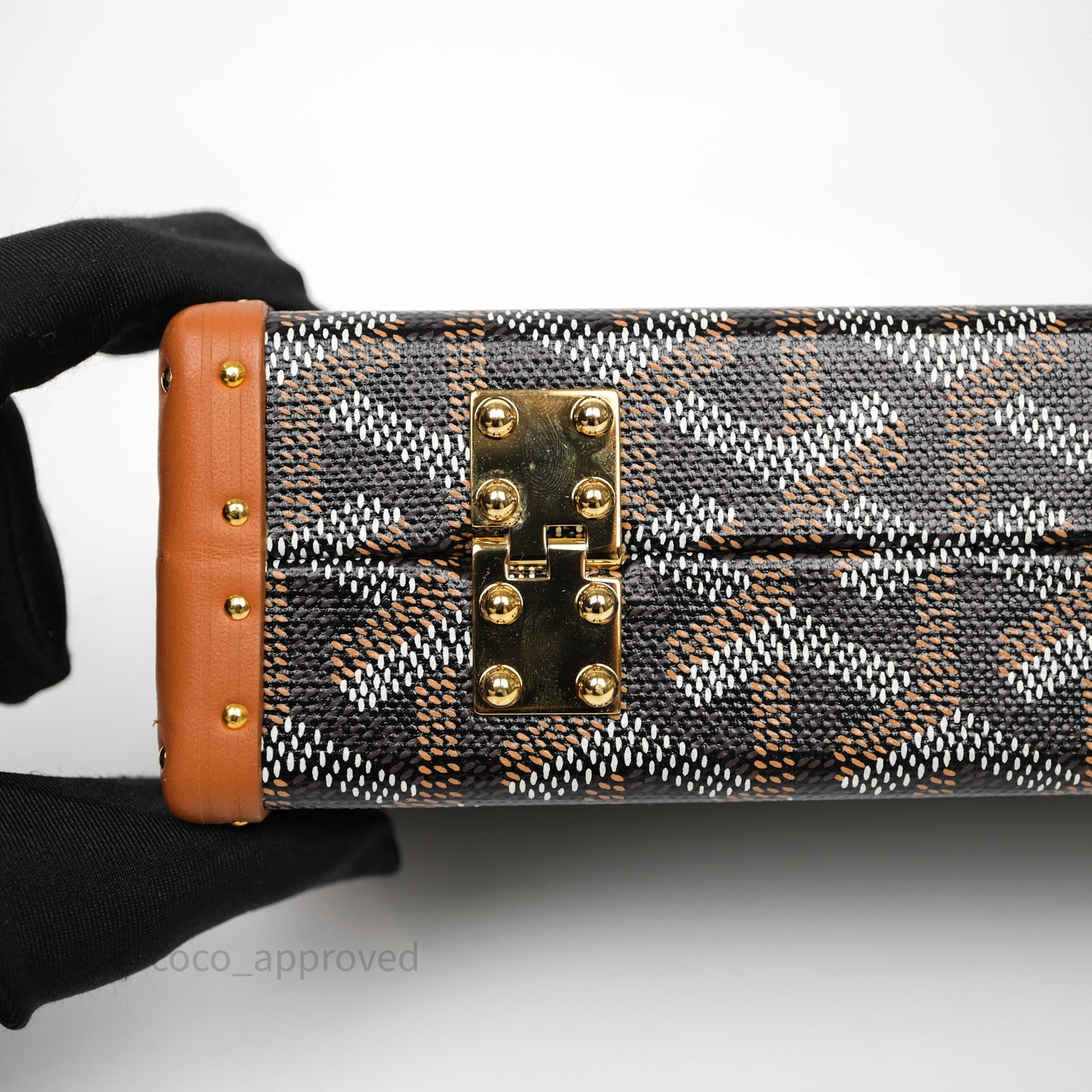 Goyard Minaudiere Trunk Bag Black & Tan