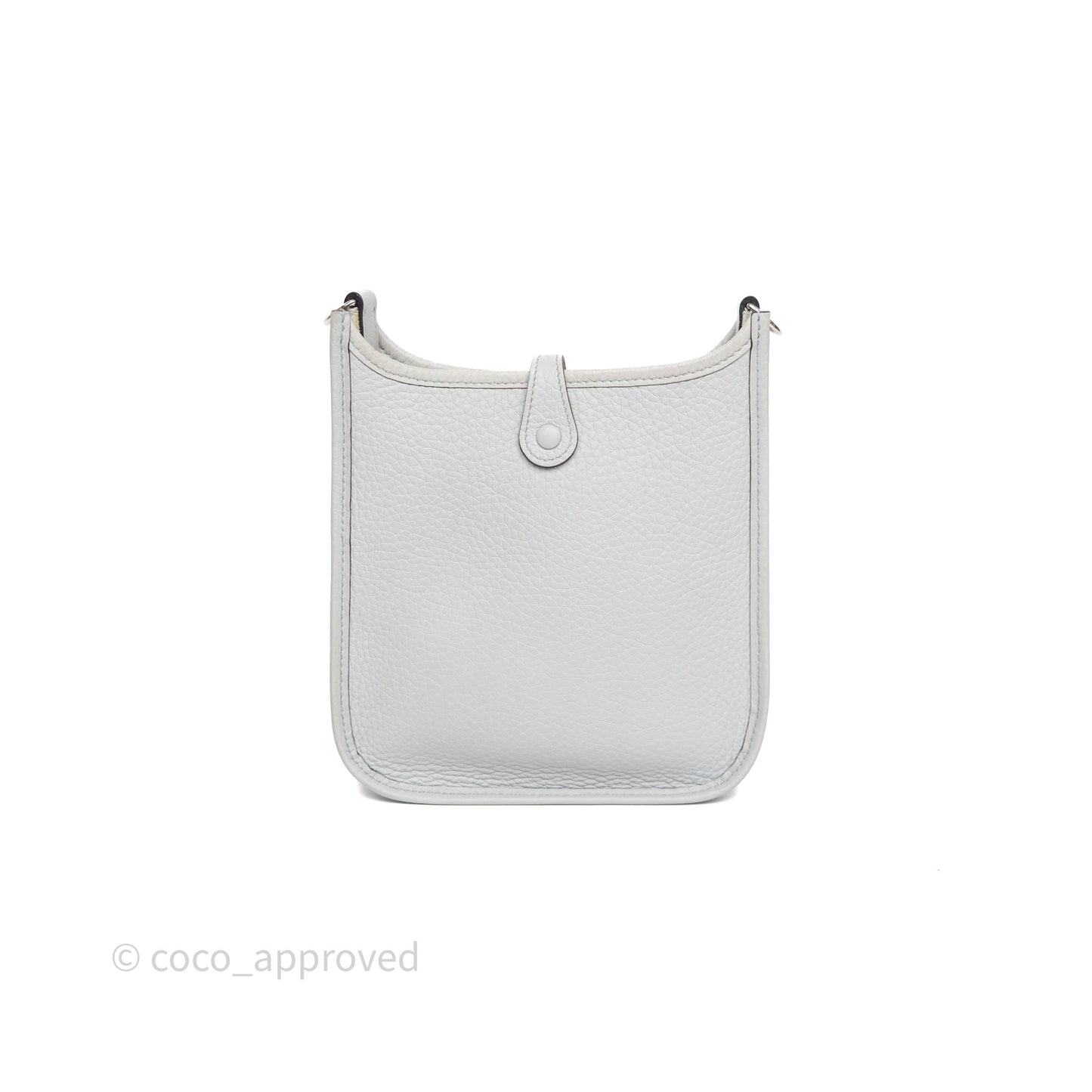 Hermès Mini Evelyne 16 Bleu Pale/Nata 08 Clemence Palladium Hardware