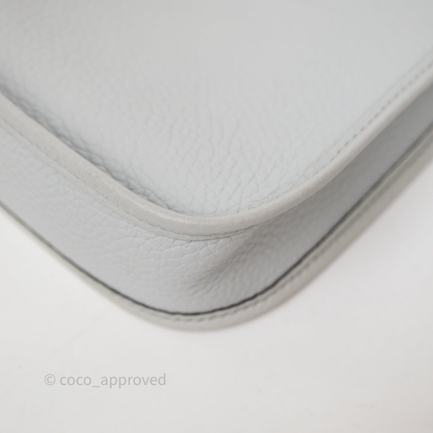 Hermès Mini Evelyne 16 Bleu Pale/Nata 08 Clemence Palladium Hardware
