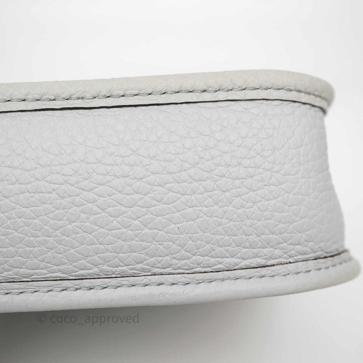 Hermès Mini Evelyne 16 Bleu Pale/Nata 08 Clemence Palladium Hardware