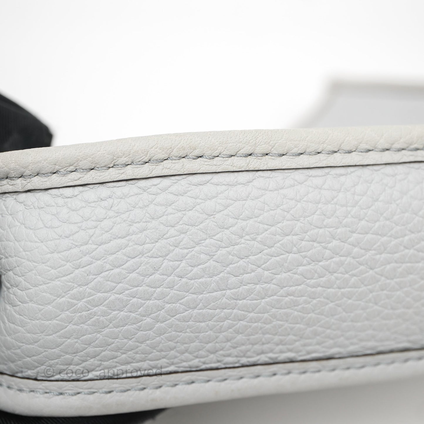 Hermès Mini Evelyne 16 Bleu Pale/Nata 08 Clemence Palladium Hardware