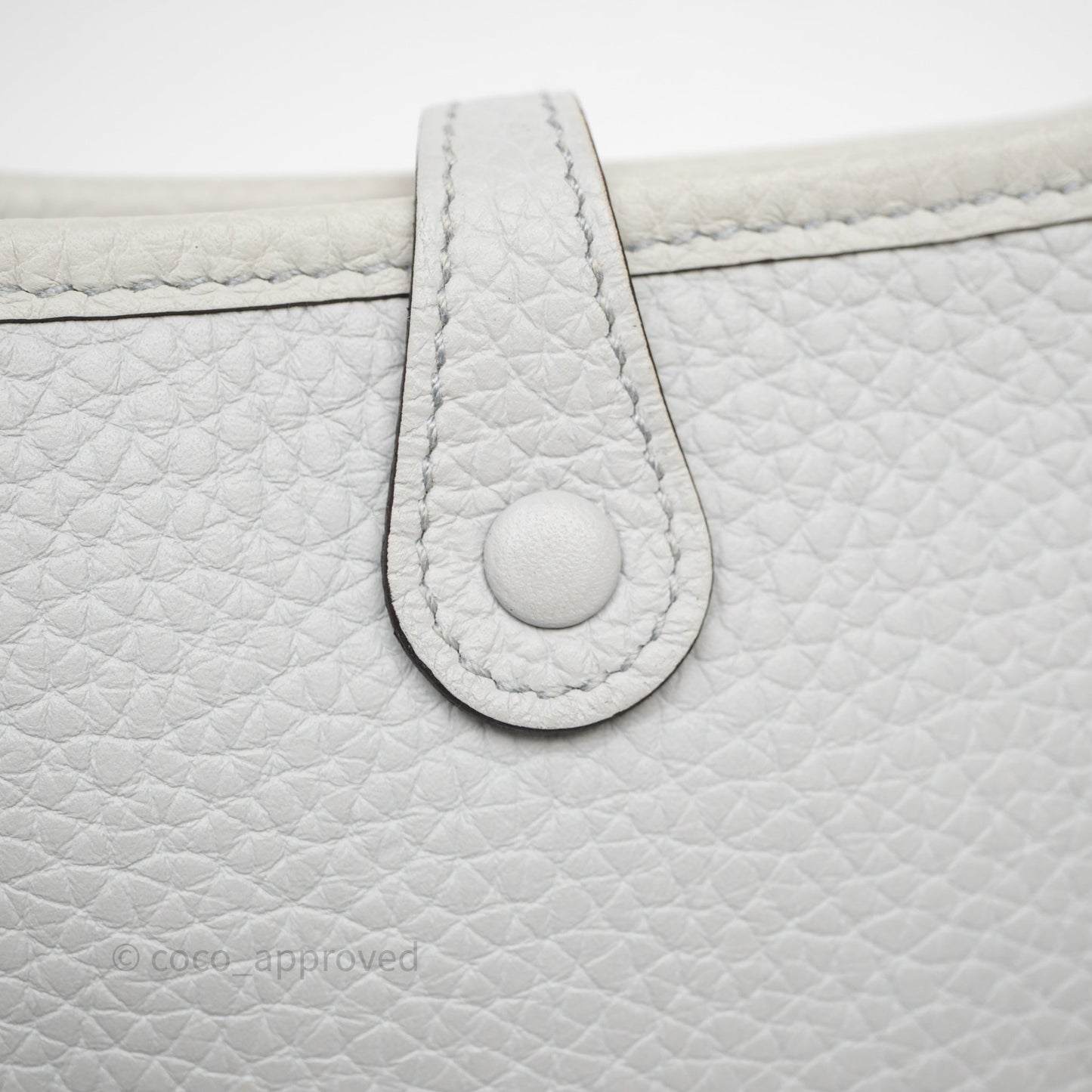 Hermès Mini Evelyne 16 Bleu Pale/Nata 08 Clemence Palladium Hardware