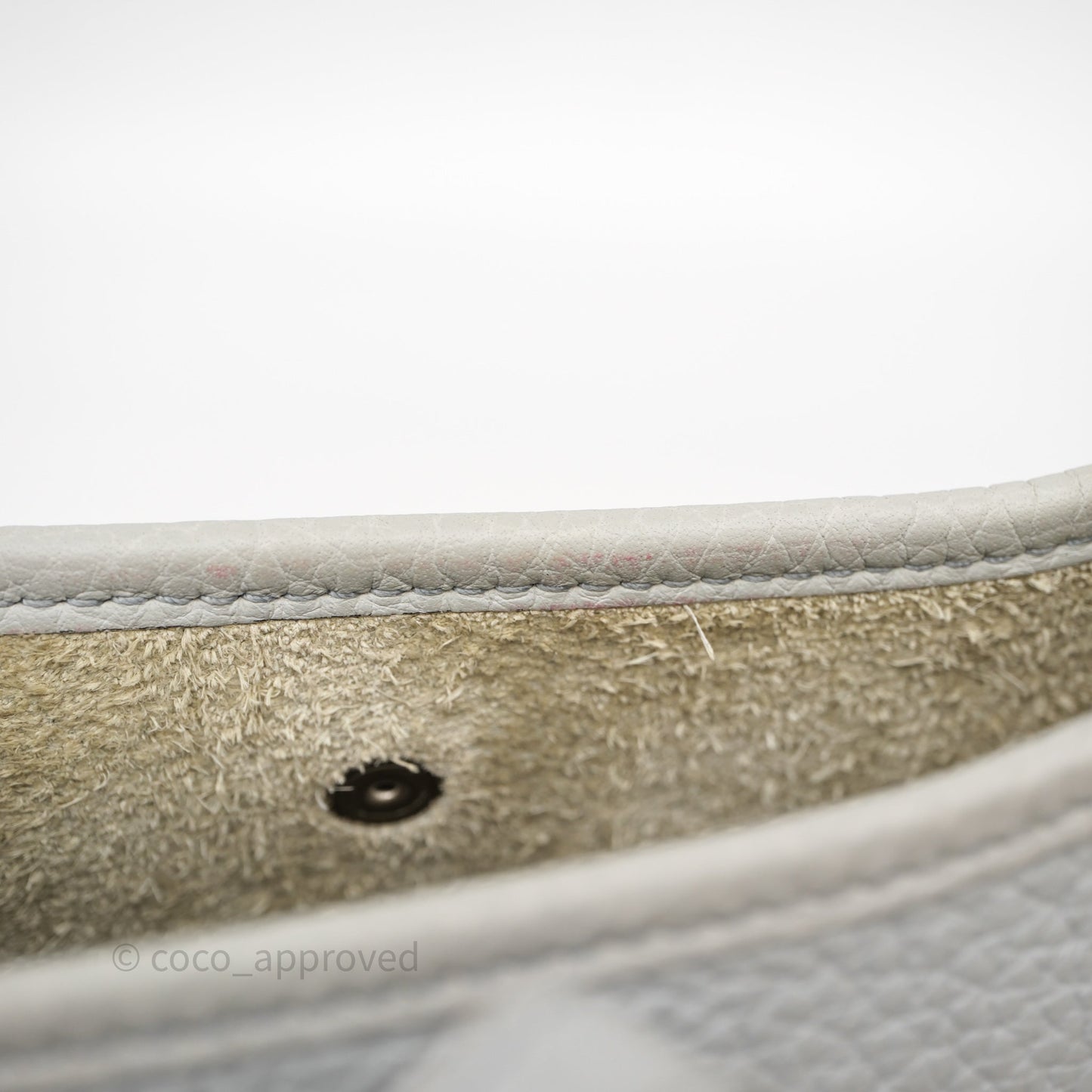 Hermès Mini Evelyne 16 Bleu Pale/Nata 08 Clemence Palladium Hardware