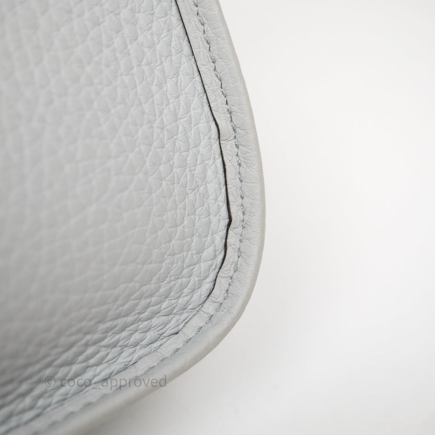 Hermès Mini Evelyne 16 Bleu Pale/Nata 08 Clemence Palladium Hardware