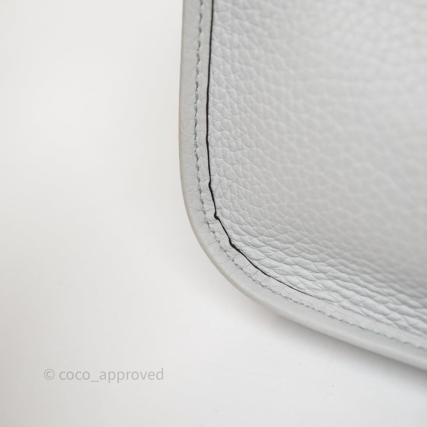 Hermès Mini Evelyne 16 Bleu Pale/Nata 08 Clemence Palladium Hardware