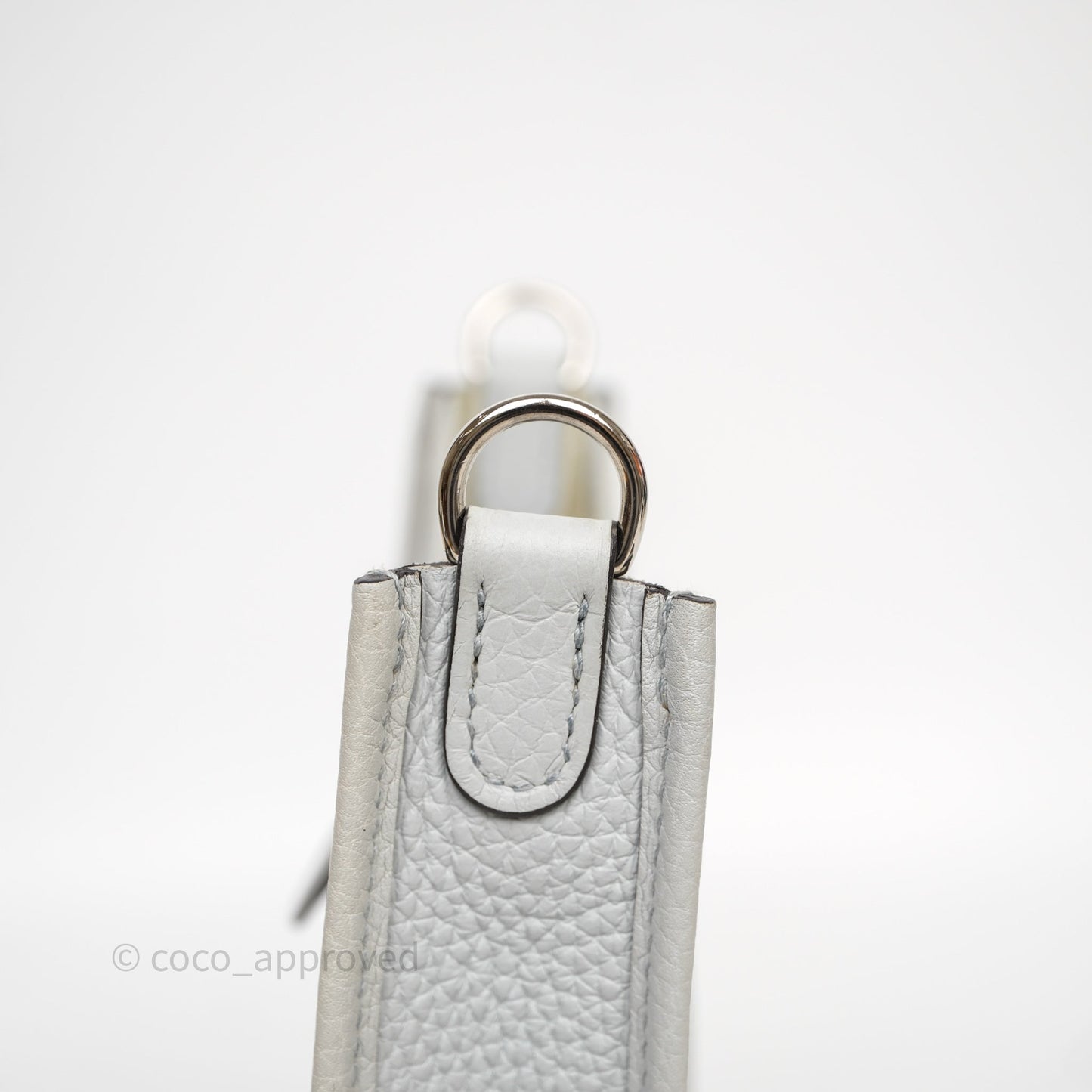Hermès Mini Evelyne 16 Bleu Pale/Nata 08 Clemence Palladium Hardware