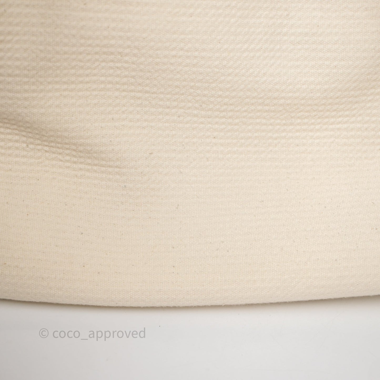 Chanel New Small Deauville Cream Ivory Canvas Light Gold Hardware