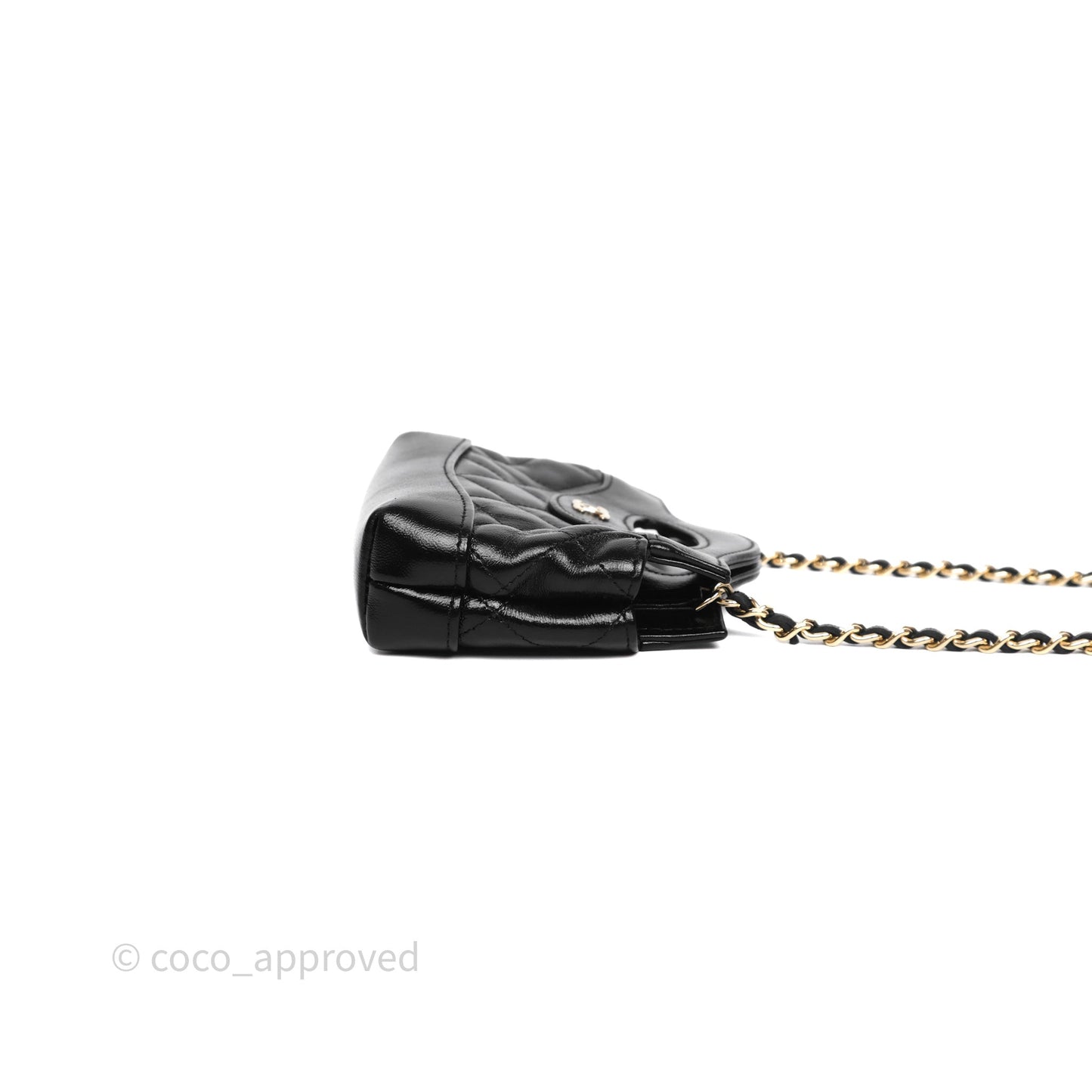 Chanel Micro 31 Black Shiny Calfskin Gold Hardware