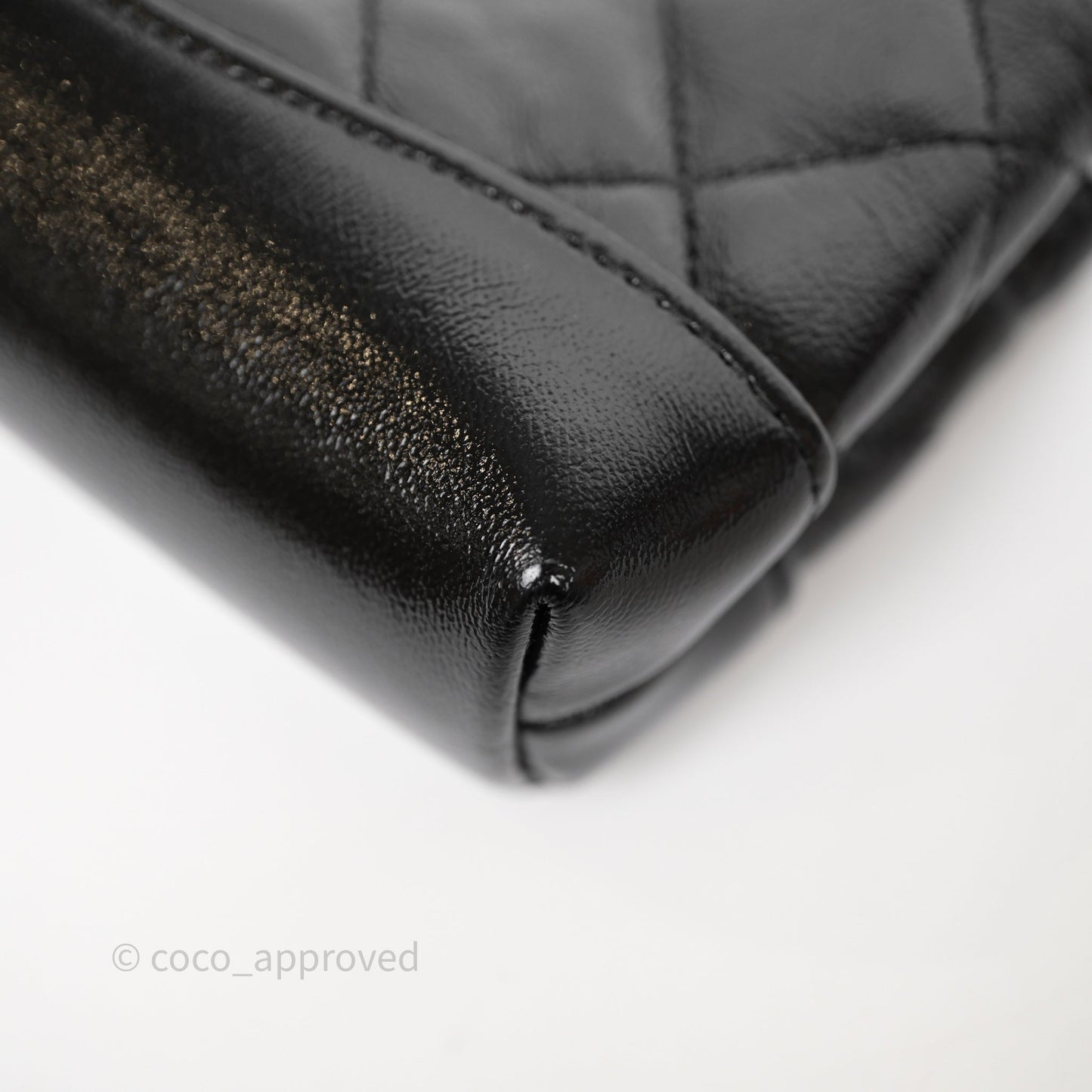Chanel Micro 31 Black Shiny Calfskin Gold Hardware