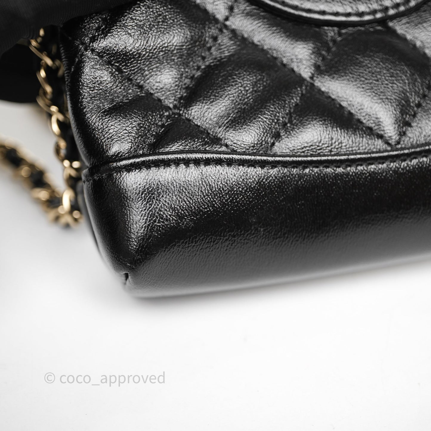 Chanel Micro 31 Black Shiny Calfskin Gold Hardware