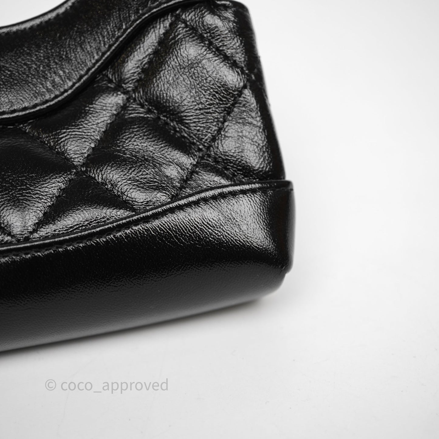 Chanel Micro 31 Black Shiny Calfskin Gold Hardware