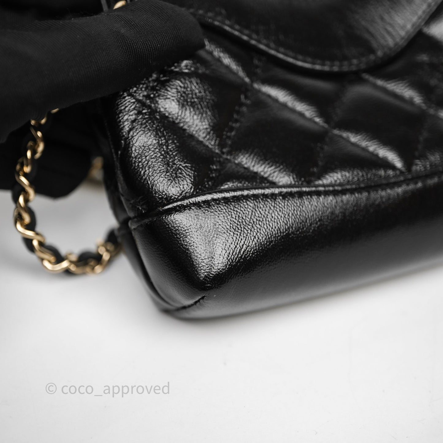Chanel Micro 31 Black Shiny Calfskin Gold Hardware