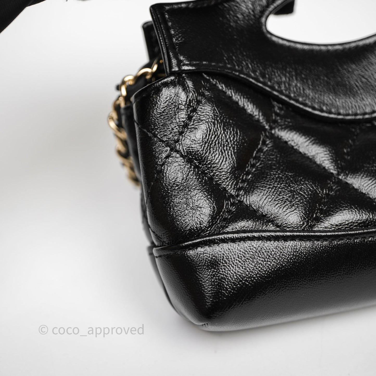 Chanel Micro 31 Black Shiny Calfskin Gold Hardware