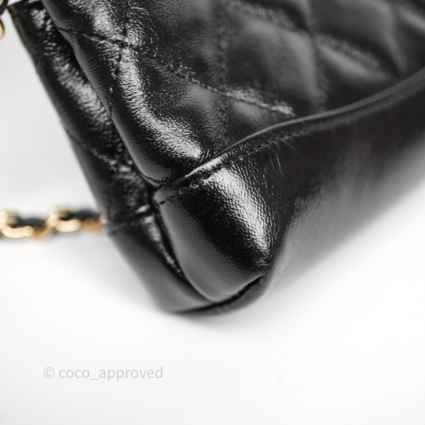 Chanel Micro 31 Black Shiny Calfskin Gold Hardware
