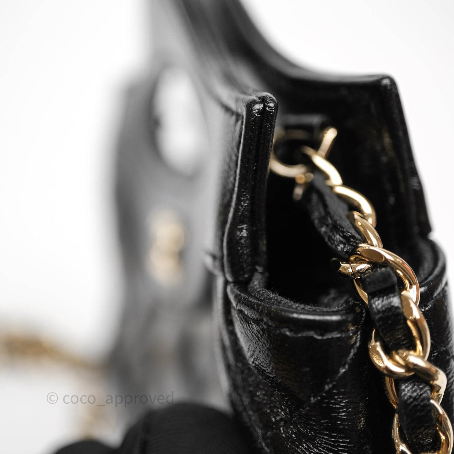 Chanel Micro 31 Black Shiny Calfskin Gold Hardware