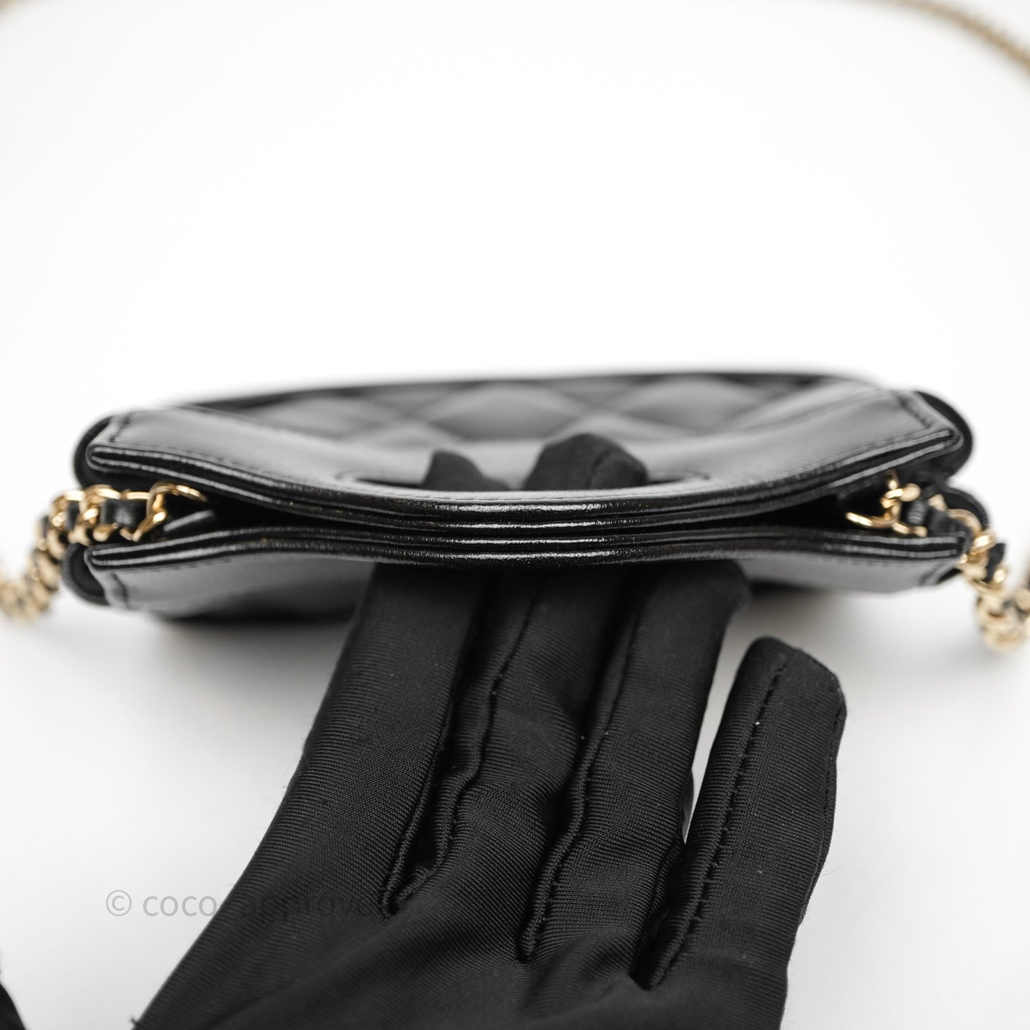 Chanel Micro 31 Black Shiny Calfskin Gold Hardware