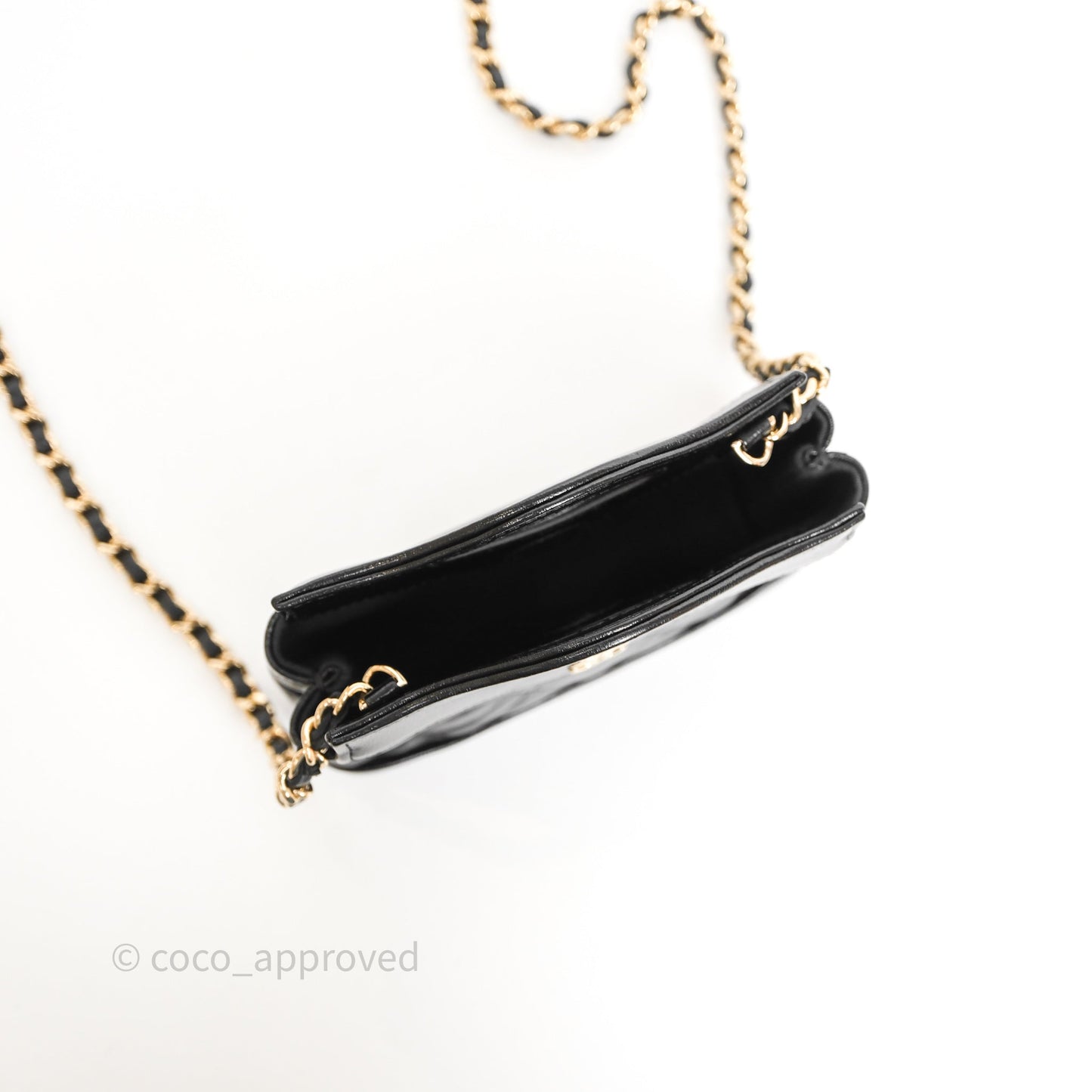 Chanel Micro 31 Black Shiny Calfskin Gold Hardware