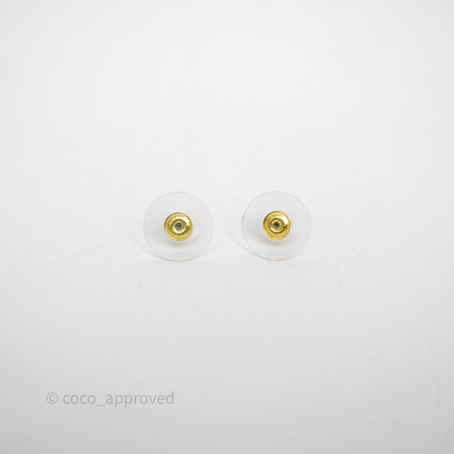 Chanel CC Hoop Earrings Gold Tone 24C