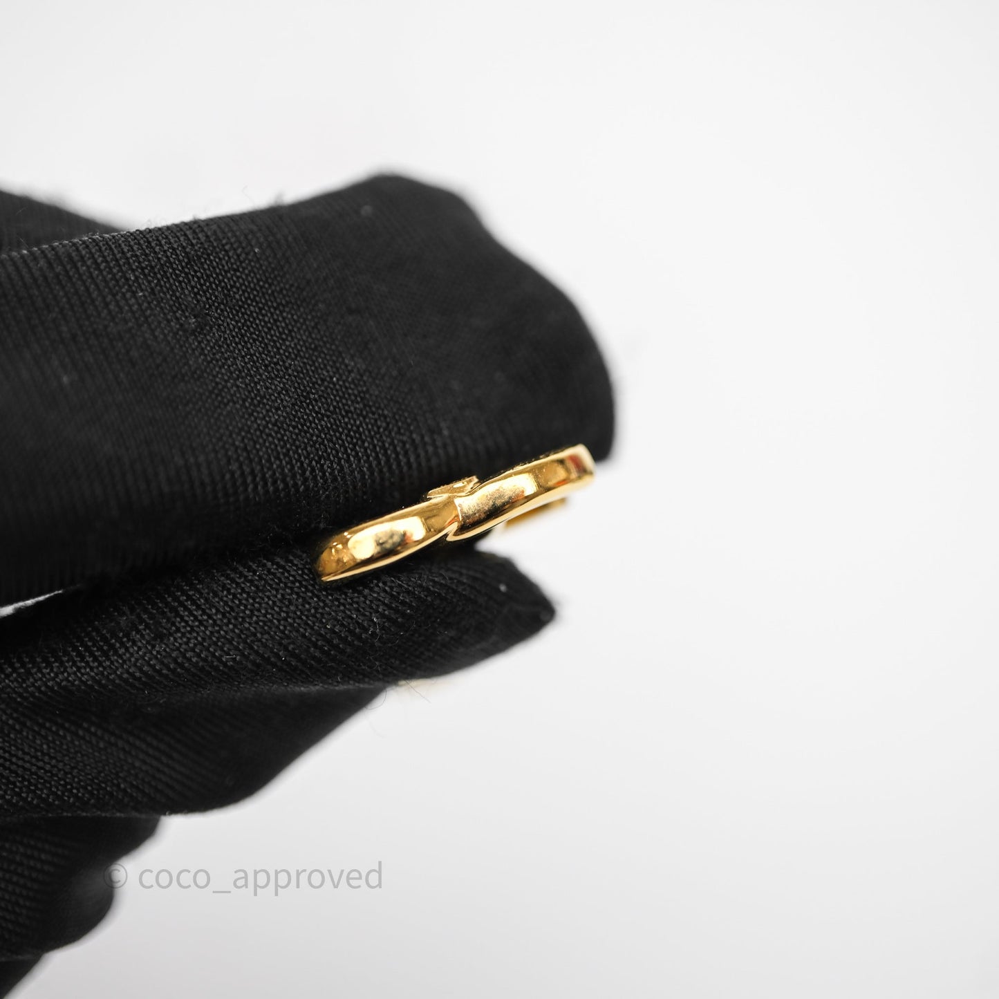 Chanel CC Hoop Earrings Gold Tone 24C