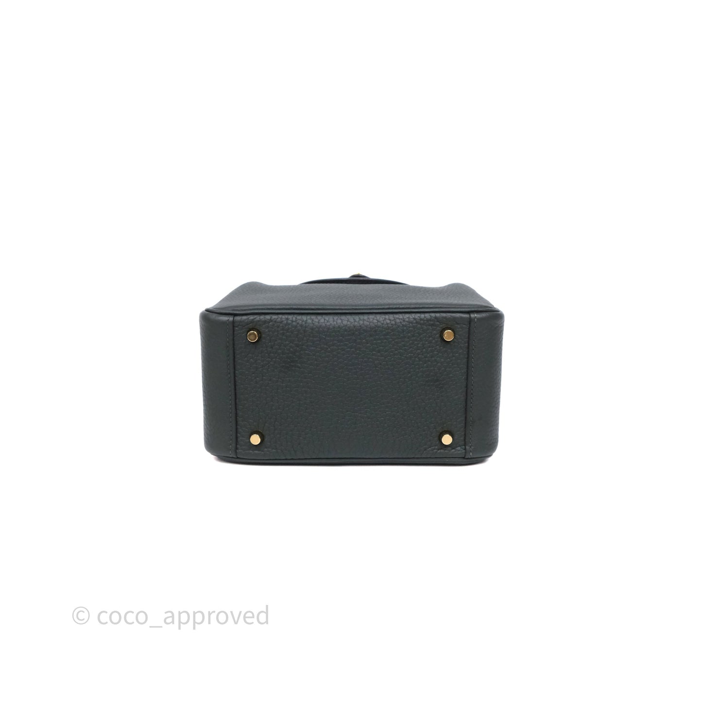 Hermès Mini Lindy II 20 Vert Fonce 67 Clemence Gold Hardware