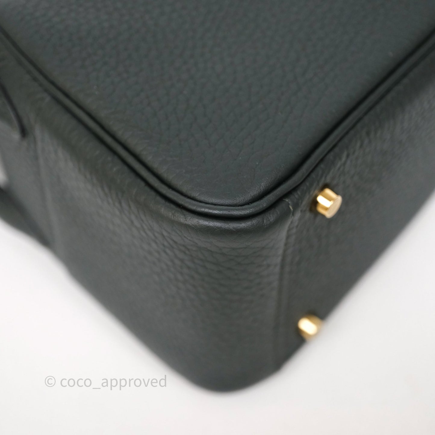 Hermès Mini Lindy II 20 Vert Fonce 67 Clemence Gold Hardware