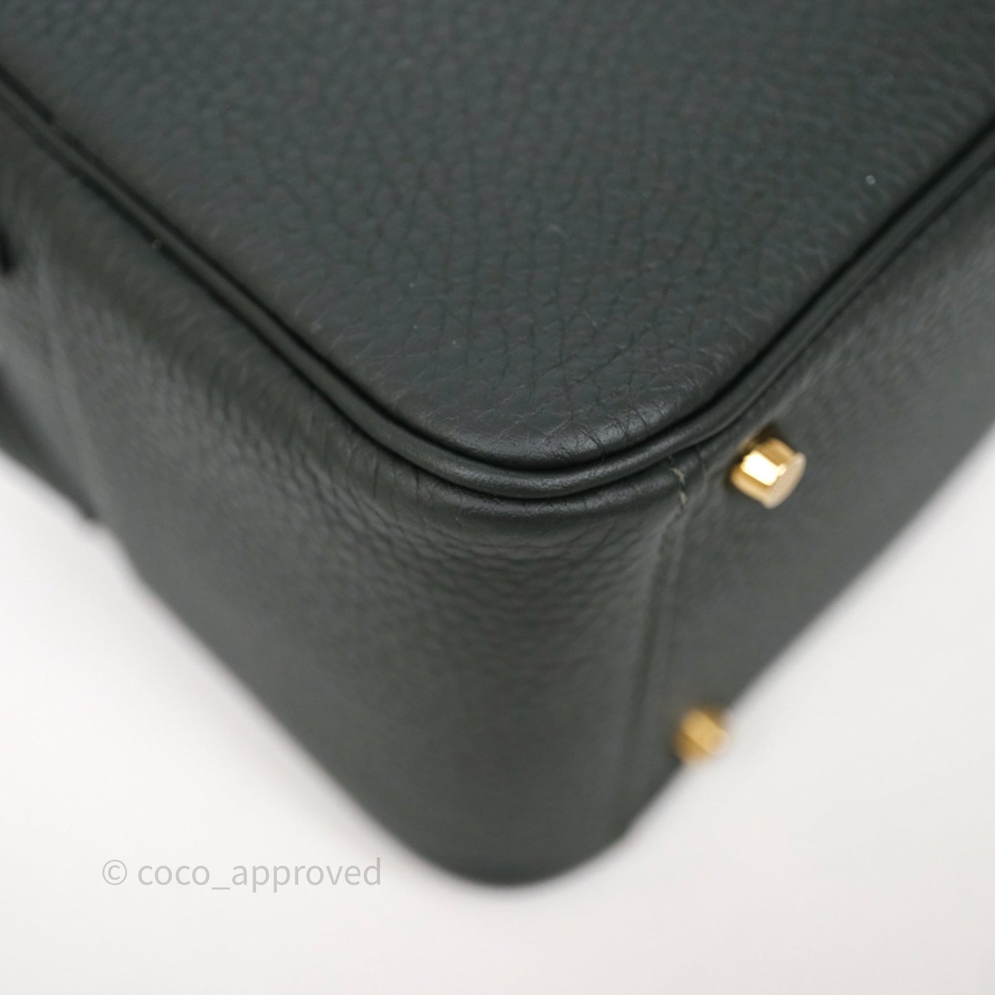 Hermès Mini Lindy II 20 Vert Fonce 67 Clemence Gold Hardware